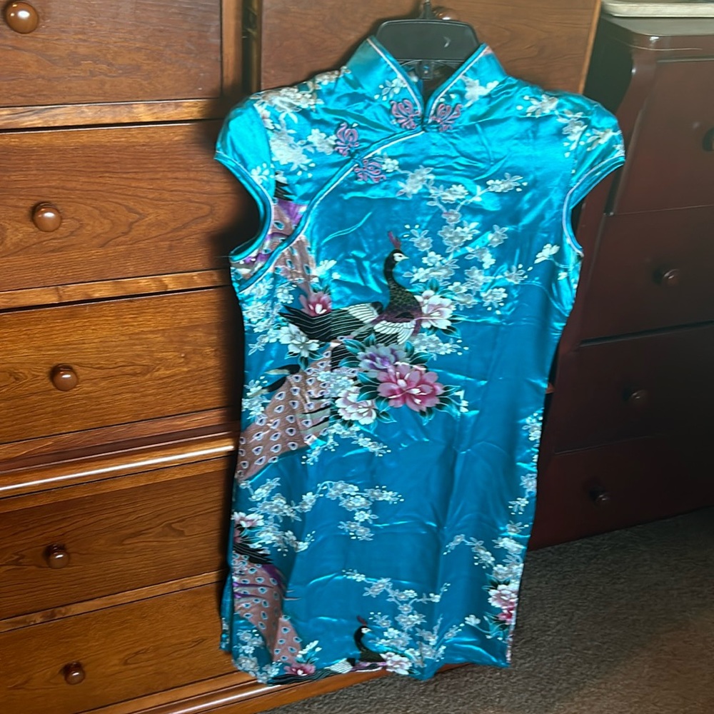 Beautiful cheongsam dress with zip up back